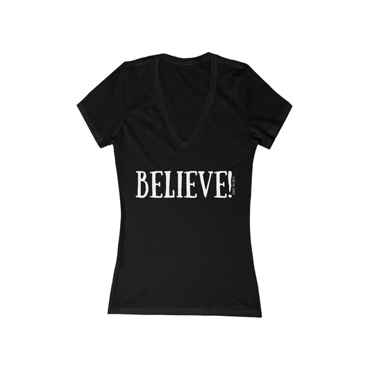 Believe! - Women's Deep V-Neck Tee