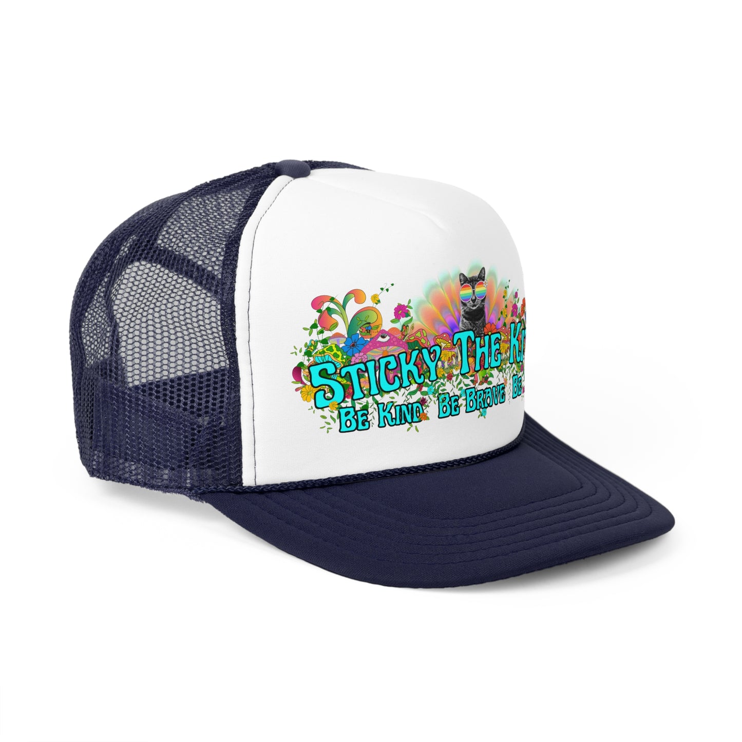 Sticky the Kitty Trucker Cap - Be Kind, Be Brave, Be You