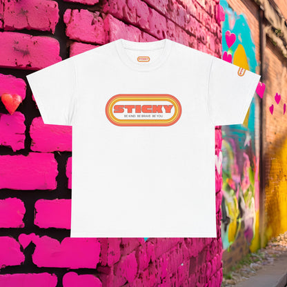 Retro 'Sticky' Logo Tee — Vintage 70's Graphic T-Shirt