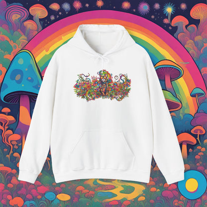 Hippie Sticky Flower 2 - Unisex Heavy Blend™ Hooded Sweatshirt