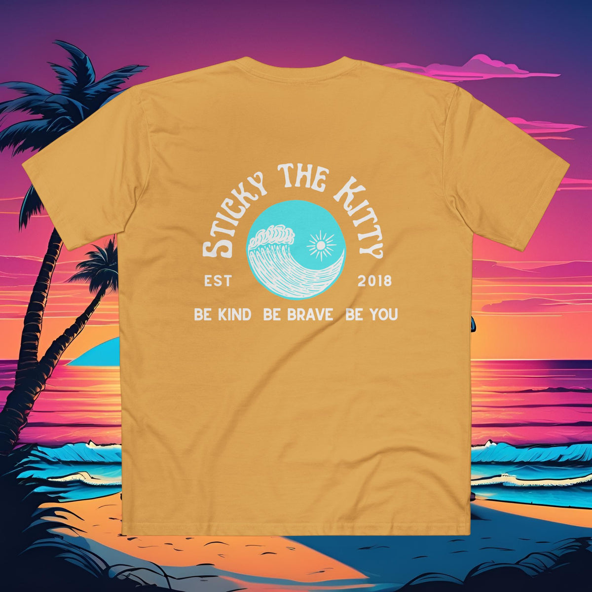 Sticky Block Print Surfer Logo