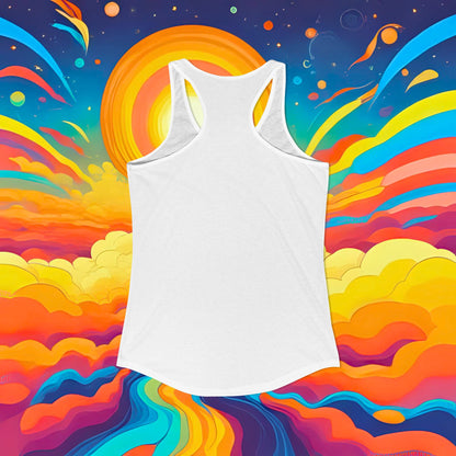 Sticky's World Tour 26 Bubble Car Women's Racerback Tank