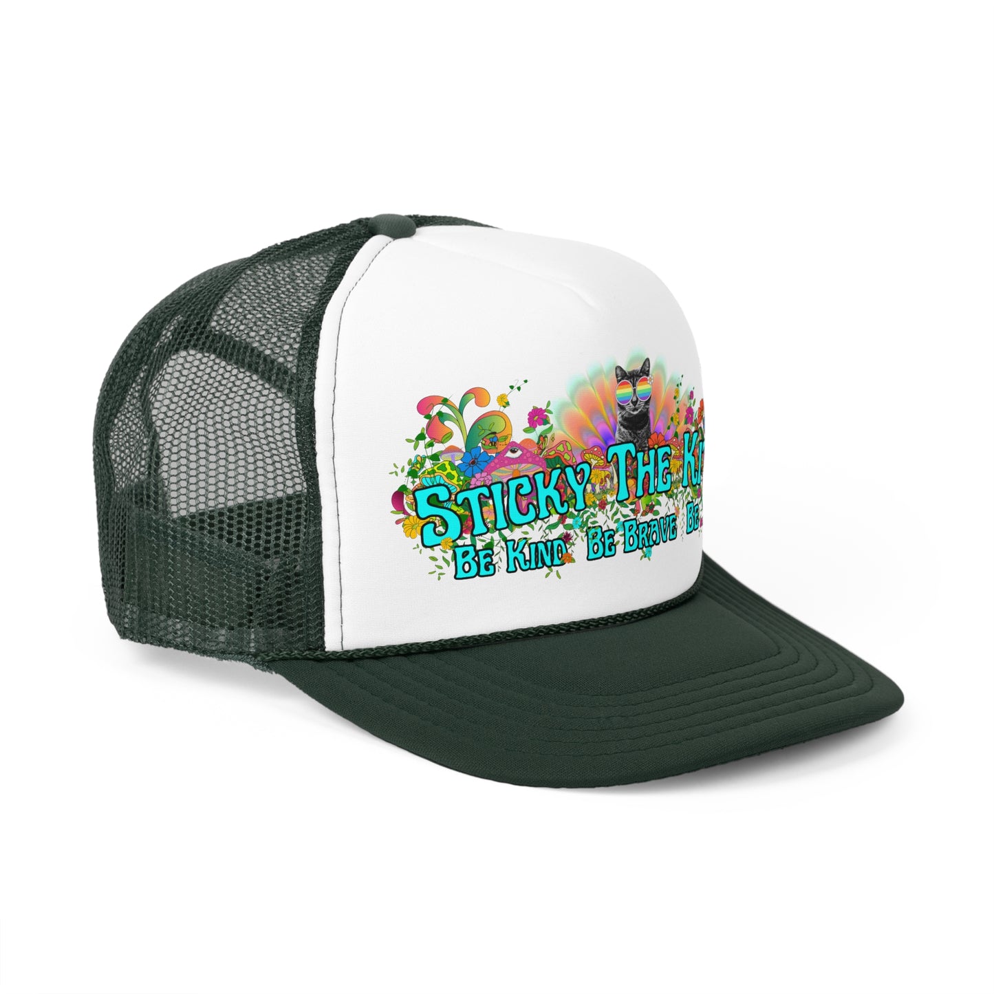 Sticky the Kitty Trucker Cap - Be Kind, Be Brave, Be You