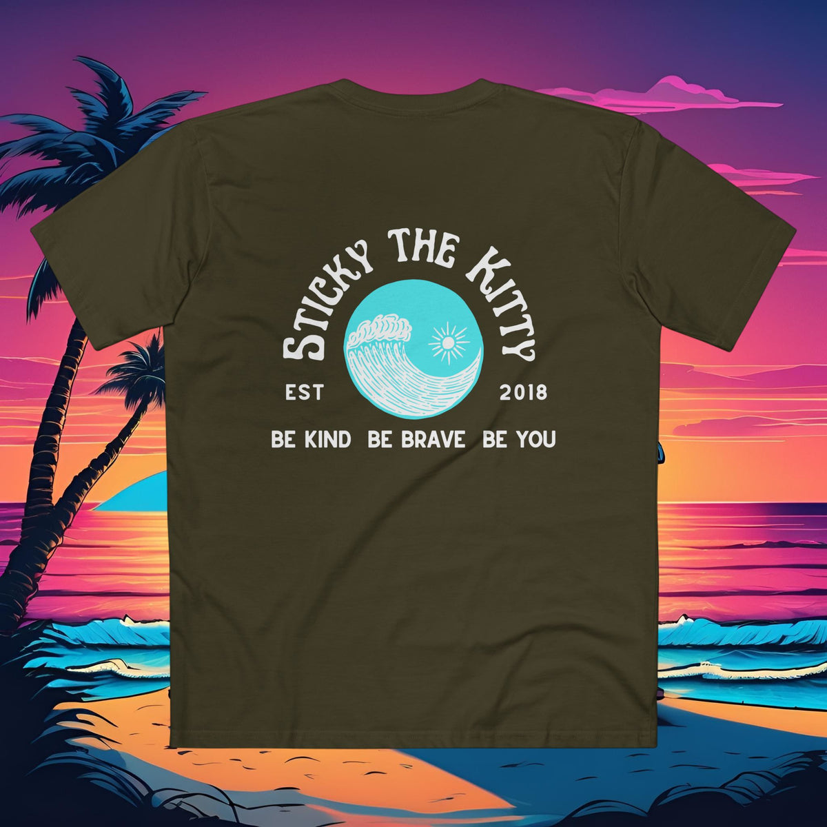 Sticky Block Print Surfer Logo
