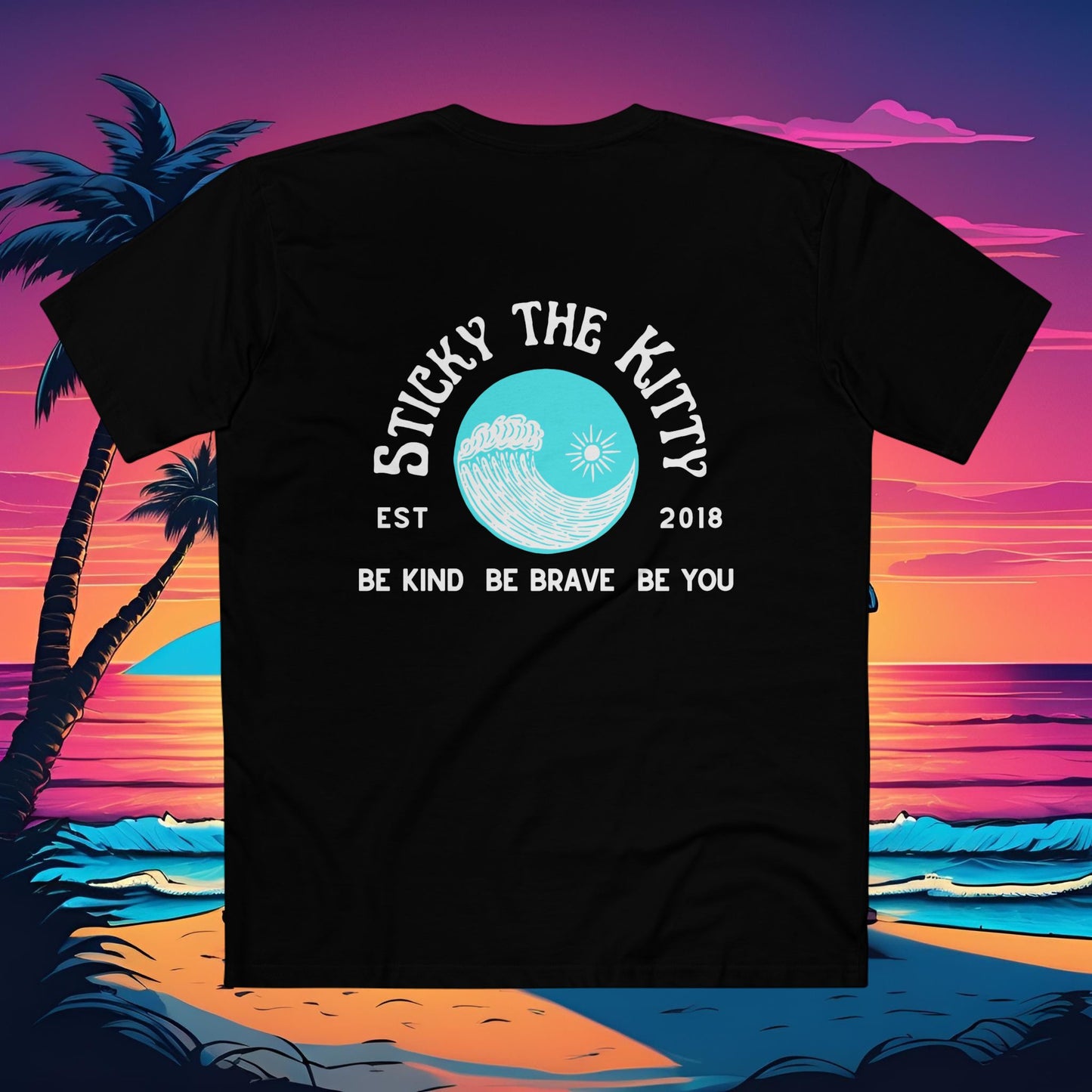 Sticky Block Print Surfer Logo
