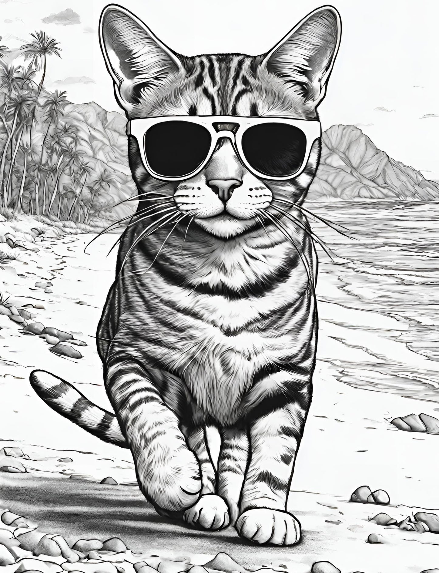 Sticky the Kitty - Beachcomber Sticky Coloring Book (It's really for you, parents!)