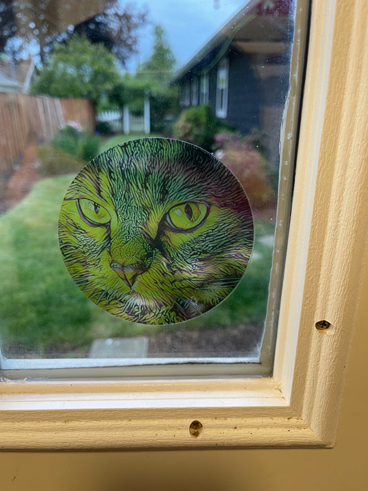 Sunset Sticky – 6” Clear Sun Catcher Sticker