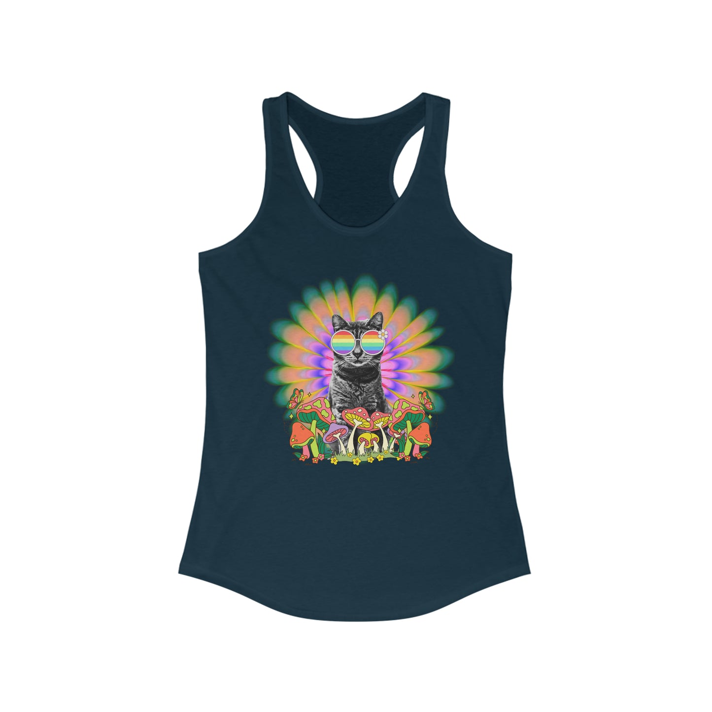 Psychedelic Sticky Version Uno Women's Ideal Racerback Tank