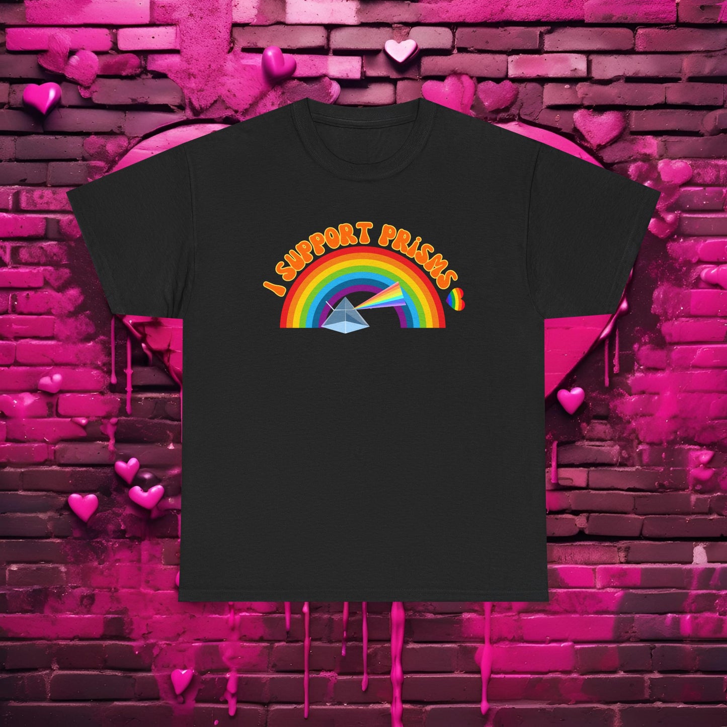 I Support Prisms Rainbow Tee — Science Graphic T-Shirt