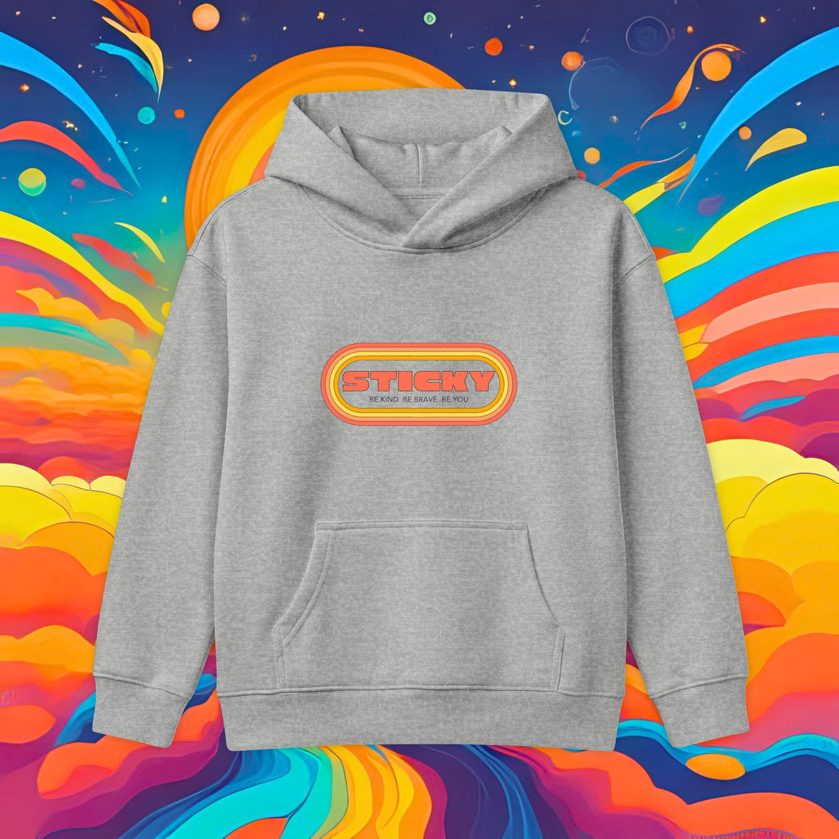 Kids 'Sticky Retro 70's' Relax Hoodie — Youth Pullover