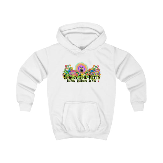 🌈 Sticky the Kitty “Be Kind. Be Brave. Be You.” Kids Hoodie