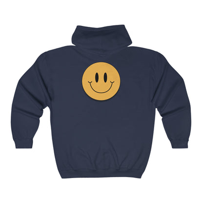 Are You Being Nice - Happy Face Unisex Heavy Blend™ Full Zip Hooded Sweatshirt