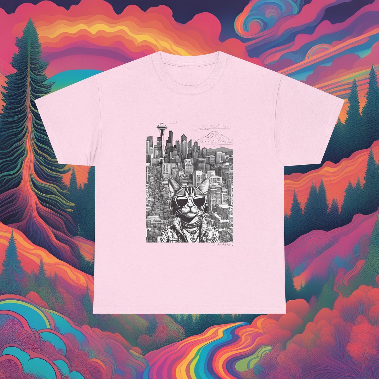 Sticky's World Tour Seattle Adult Size!  - Ultra Cotton Super Comfy Tee
