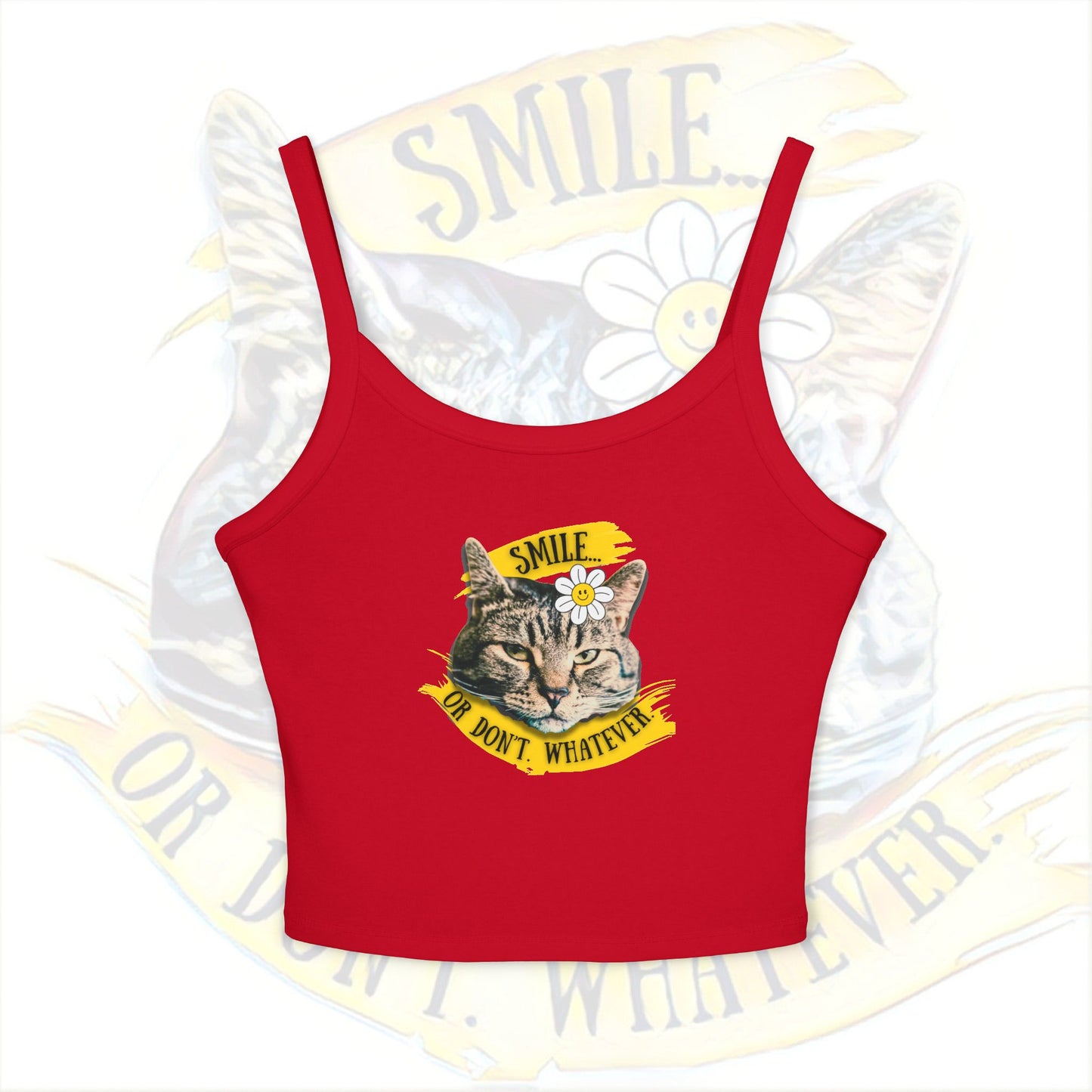 Smile, Or Don't - Women's Spaghetti Strap Tank