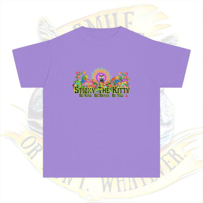 🌈 Sticky the Kitty “Be Kind. Be Brave. Be You.” Kids Tee