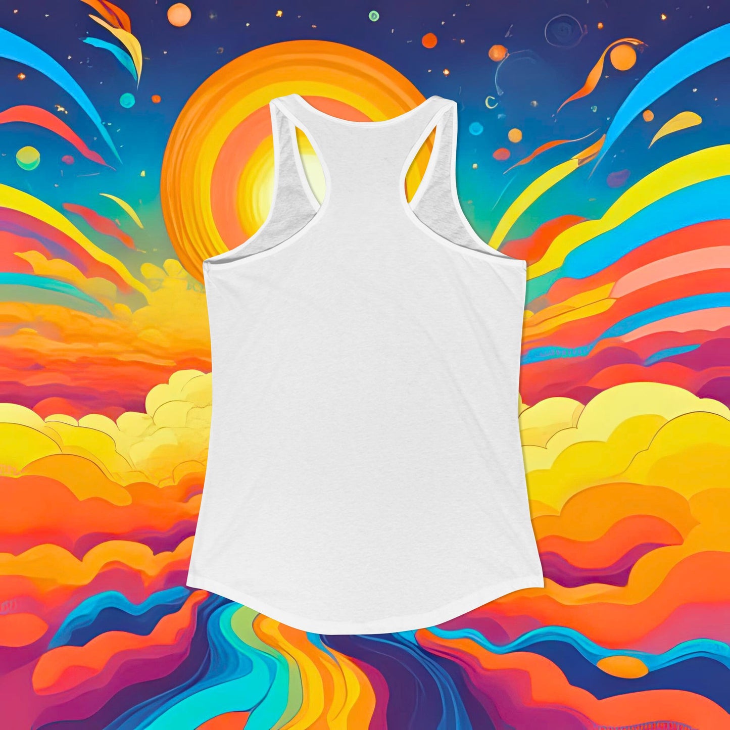 Sticky's World Tour 26 Bubble Car Women's Racerback Tank