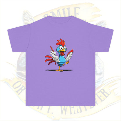 Crazy Chicken!  Youth Midweight Tee, Kid's T-Shirt, Cute Animal Shirt, Gift for Kids, Birthday Outfit, Playful Graphic Tee