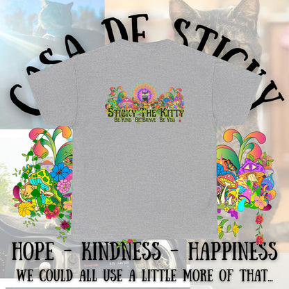 👇  🌈 Sticky the Kitty “Be Kind. Be Brave. Be You.” Tee