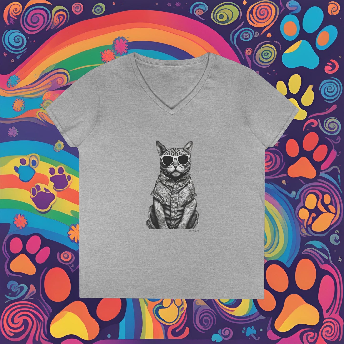 Sticky Coloring Book Design #5 - V-Neck