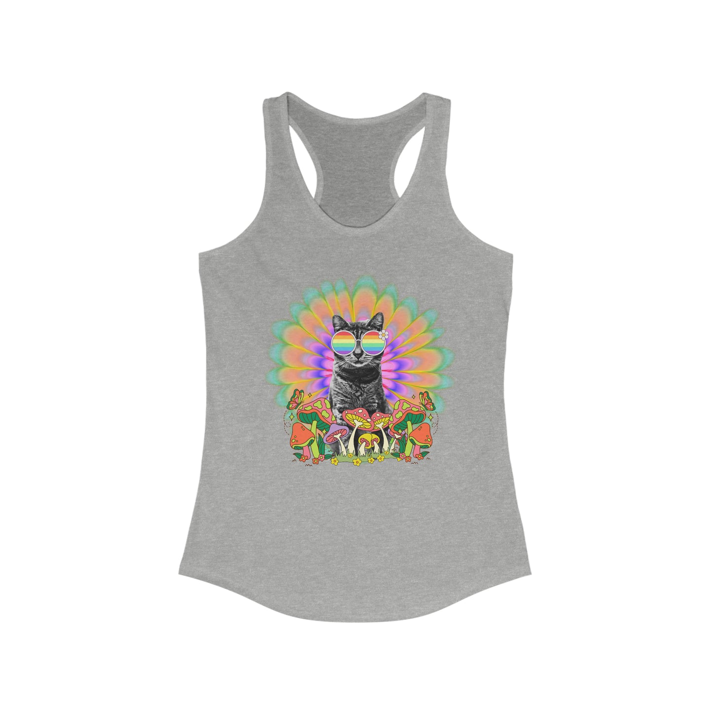 Psychedelic Sticky Version Uno Women's Ideal Racerback Tank
