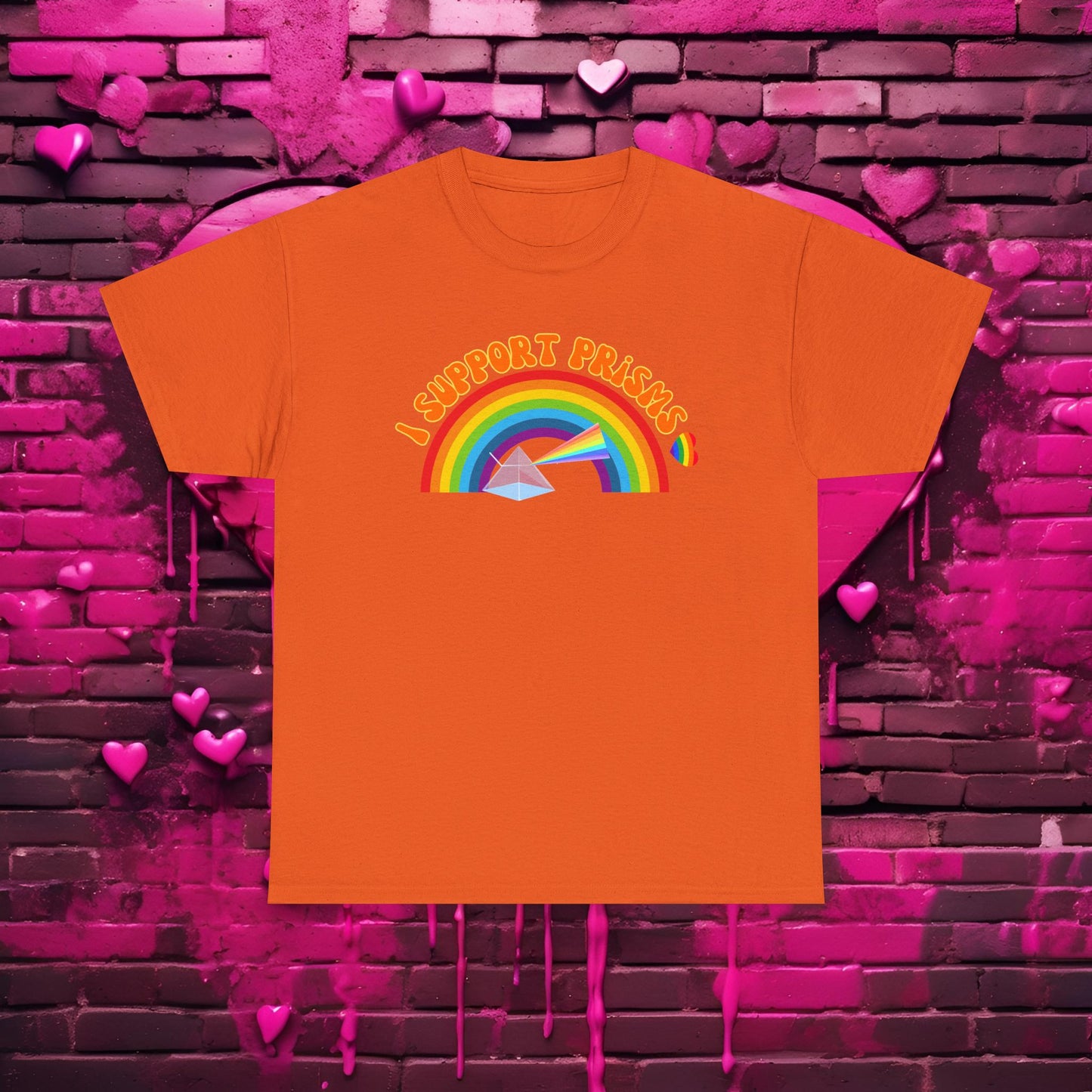 I Support Prisms Rainbow Tee — Science Graphic T-Shirt