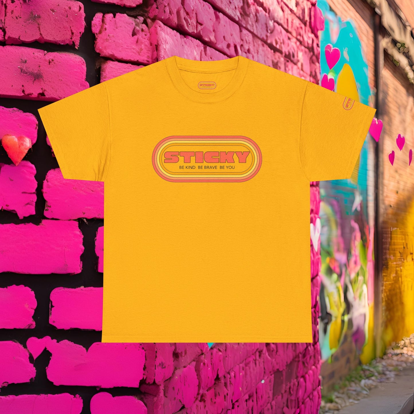 Retro 'Sticky' Logo Tee — Vintage 70's Graphic T-Shirt