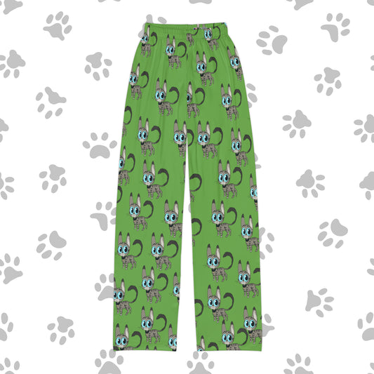 All the Stickys - Kids Pajama Pants (Green)