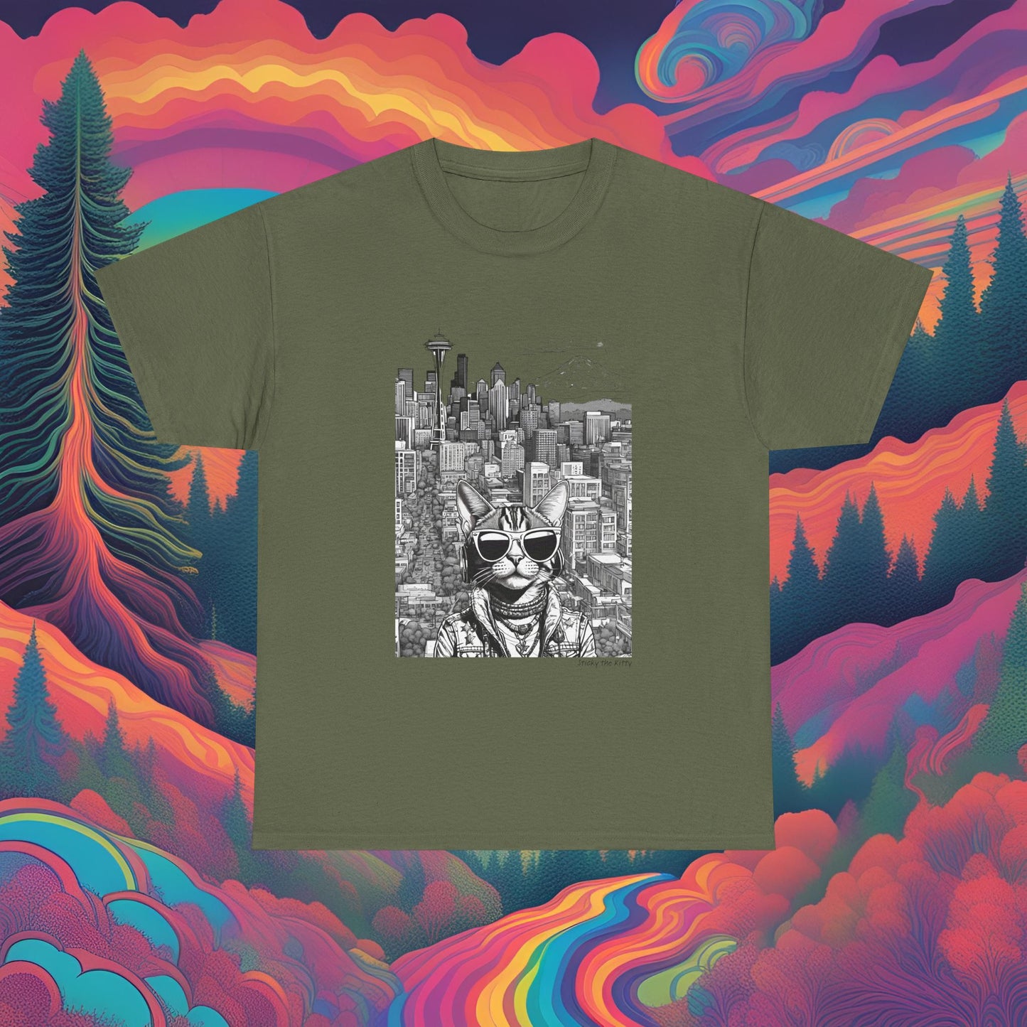 Sticky's World Tour Seattle Adult Size!  - Ultra Cotton Super Comfy Tee