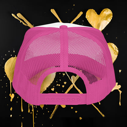 Sticky Retro Sun Trucker Hat — "Be Kind Be Brave Be You" Foam Mesh Cap