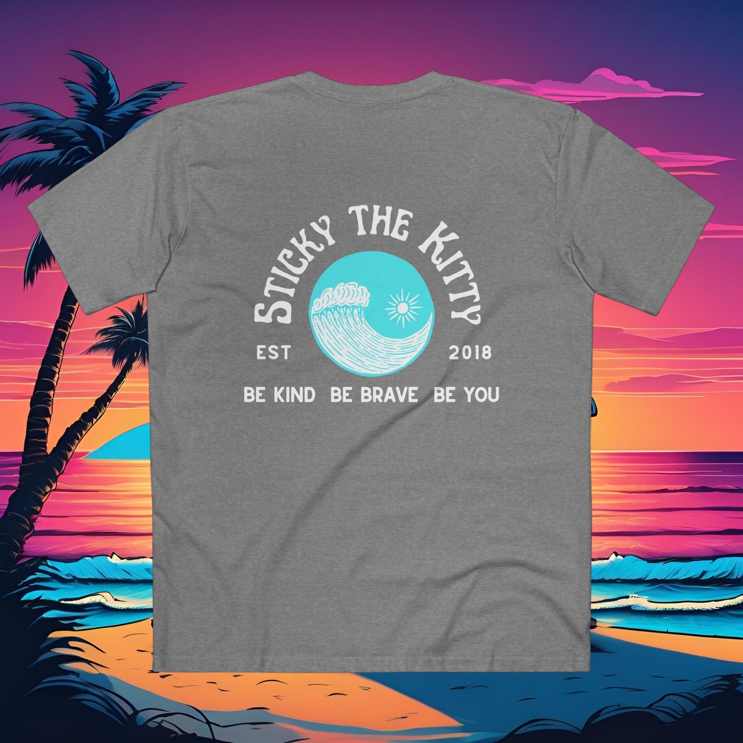 Sticky Block Print Surfer Logo