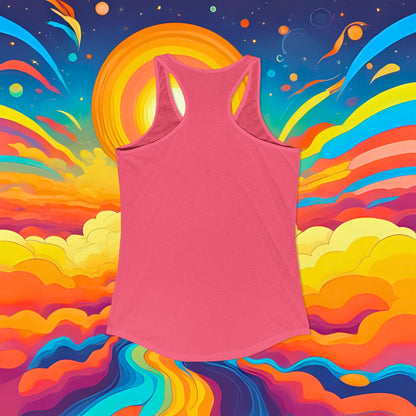 Sticky's World Tour 26 Bubble Car Women's Racerback Tank