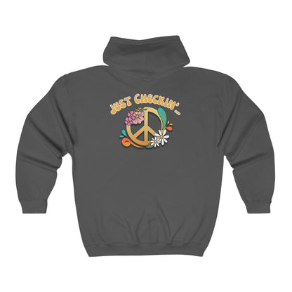 Are you being nice today? - Smiley Face - Unisex Heavy Blend™ Full Zip Hooded Sweatshirt