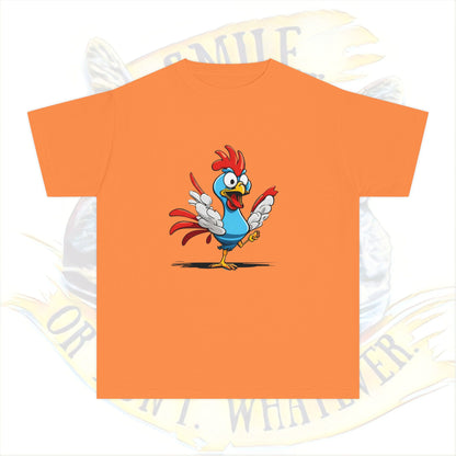 Crazy Chicken!  Youth Midweight Tee, Kid's T-Shirt, Cute Animal Shirt, Gift for Kids, Birthday Outfit, Playful Graphic Tee