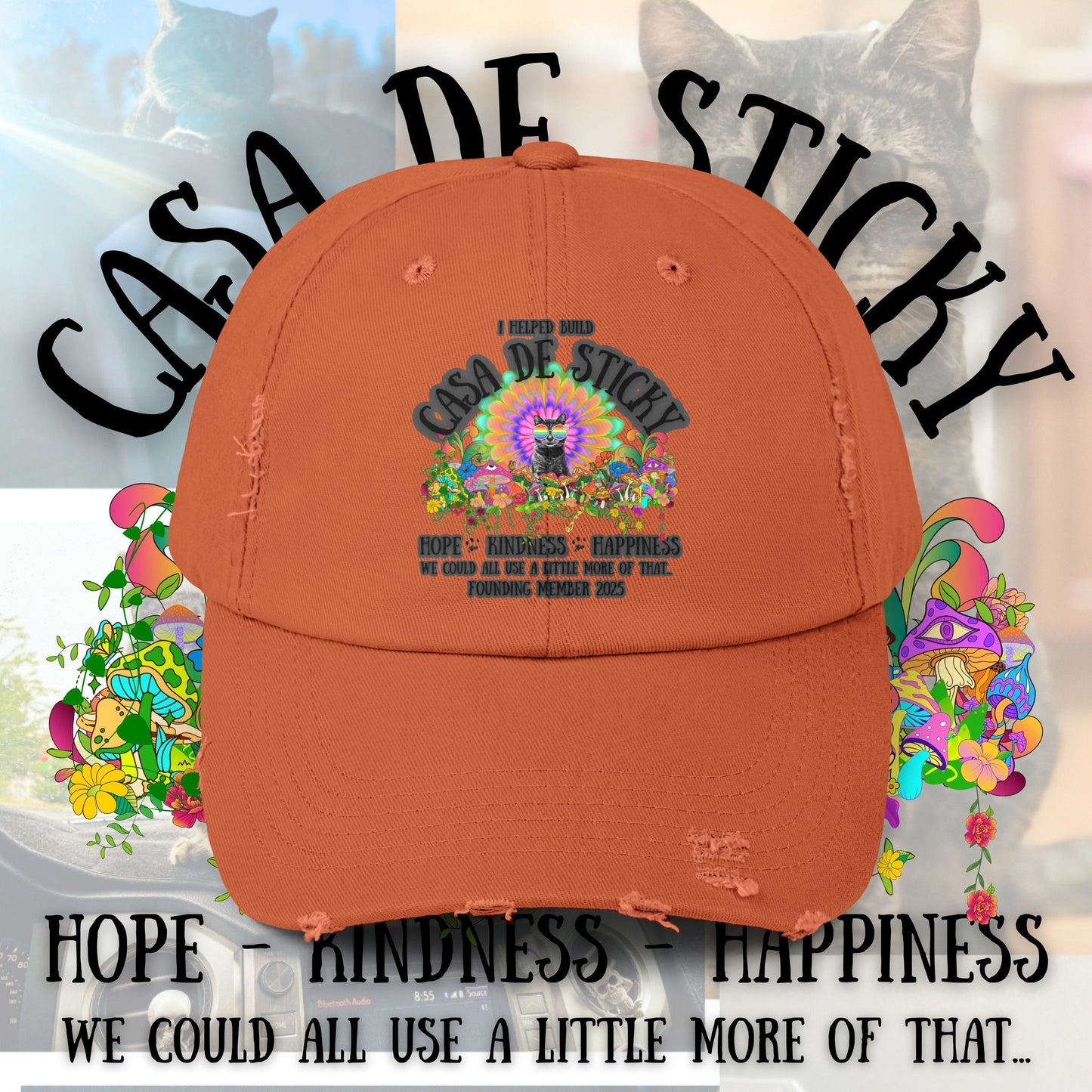 Unisex Distressed Casa De Sticky Hat – Founding Member Edition