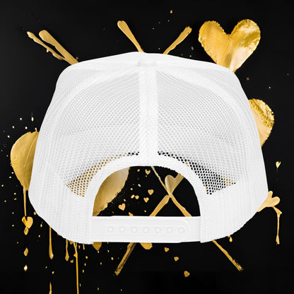 Sticky Retro Sun Trucker Hat — "Be Kind Be Brave Be You" Foam Mesh Cap