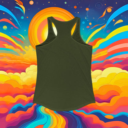 Sticky's World Tour 26 Bubble Car Women's Racerback Tank