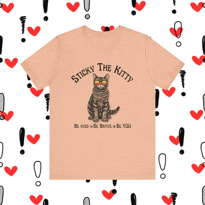 Stick-man Be Kind, Be  Brave, Be YOU - Super Soft Unisex Jersey Short Sleeve Tee