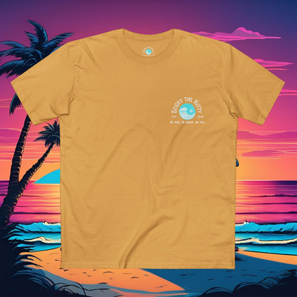 Sticky Block Print Surfer Logo