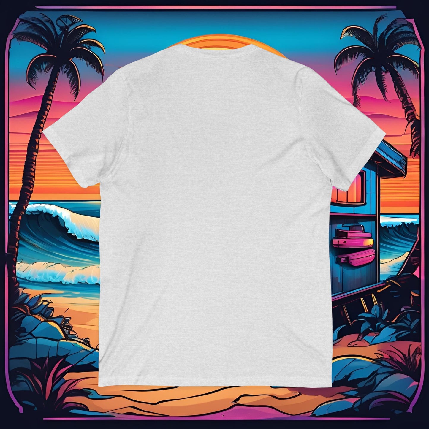 Be Kind Be Brave Be You Surf Wave V-Neck Tee