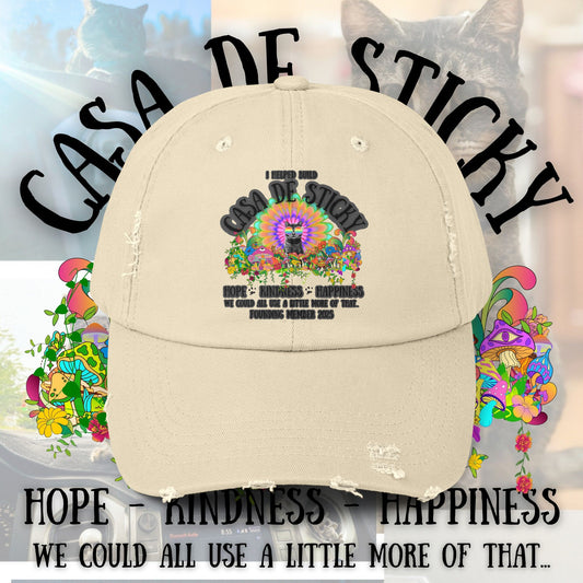 Unisex Distressed Casa De Sticky Hat – Founding Member Edition