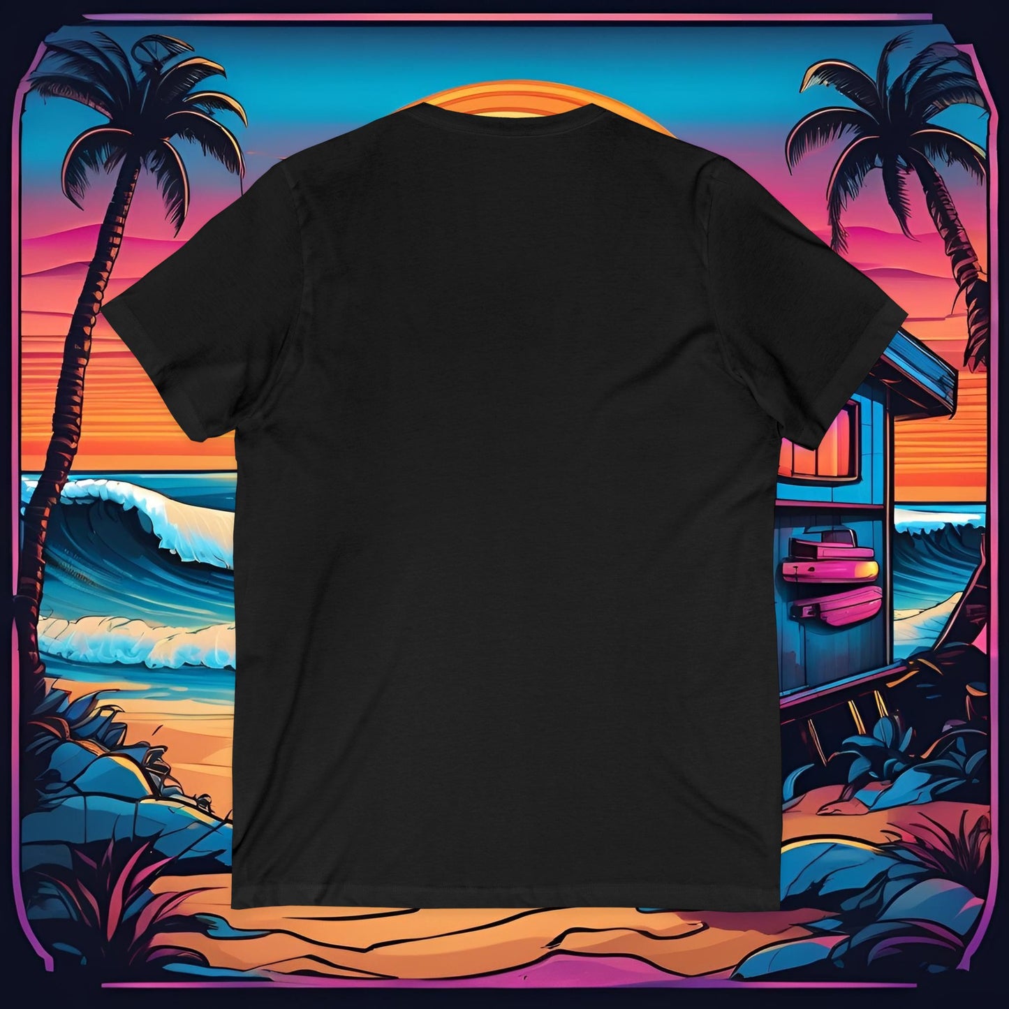 Be Kind Be Brave Be You Surf Wave V-Neck Tee