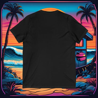 Be Kind Be Brave Be You Surf Wave V-Neck Tee