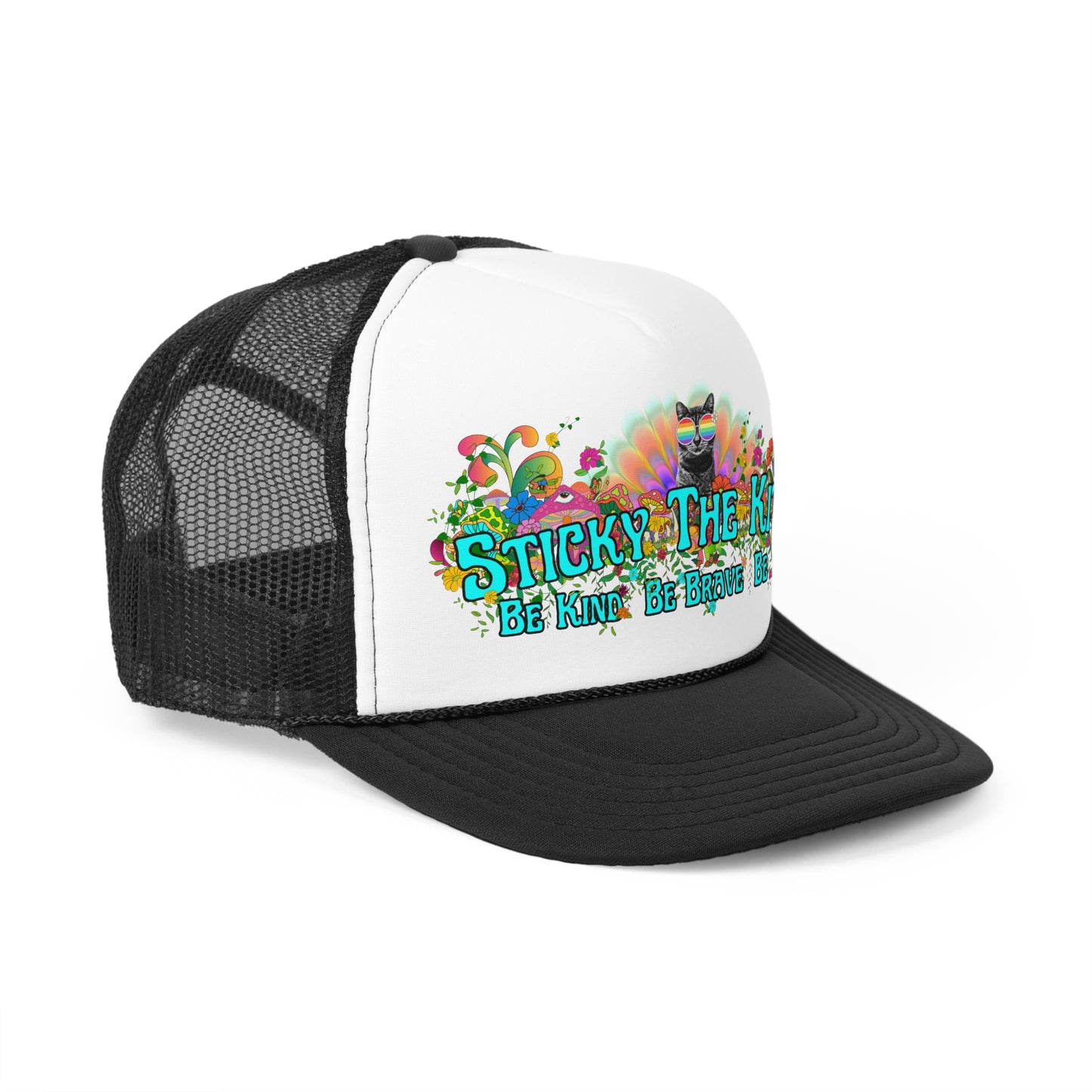Sticky the Kitty Trucker Cap - Be Kind, Be Brave, Be You