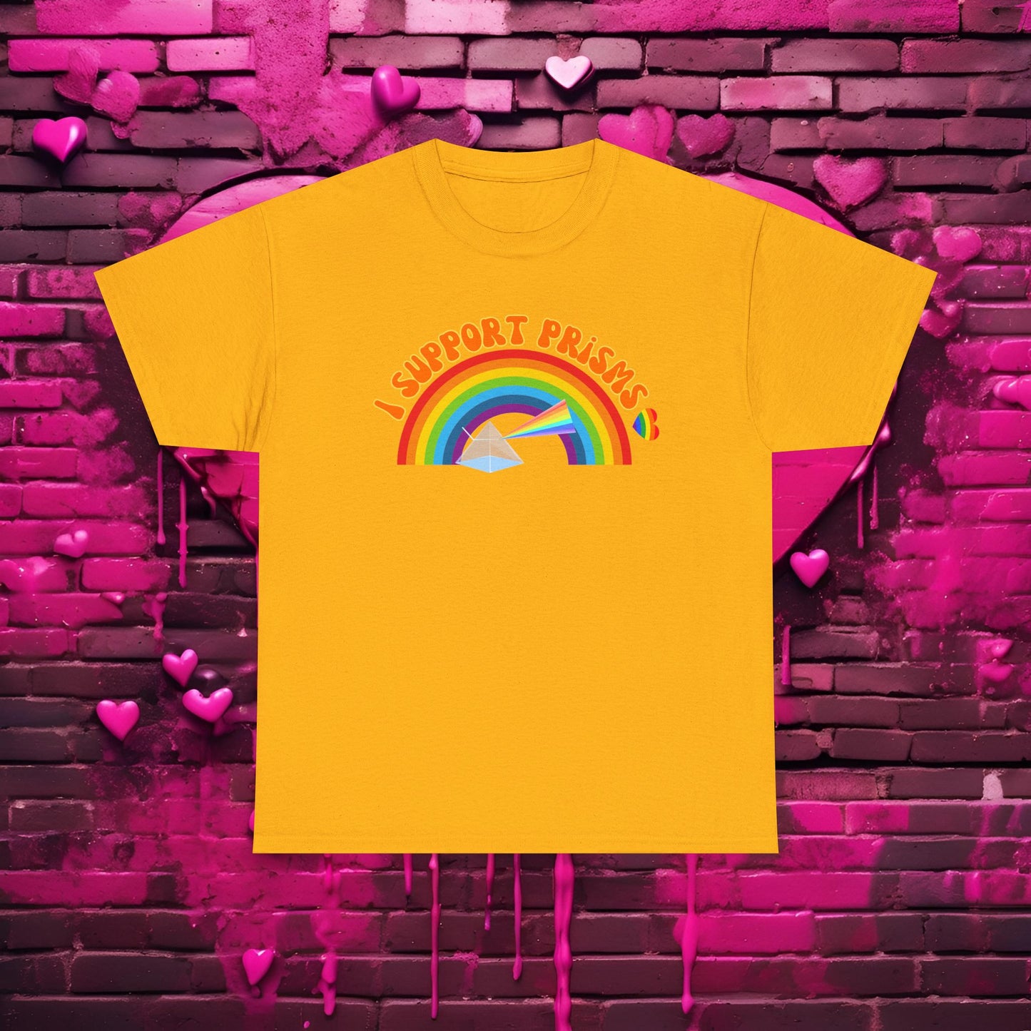 I Support Prisms Rainbow Tee — Science Graphic T-Shirt