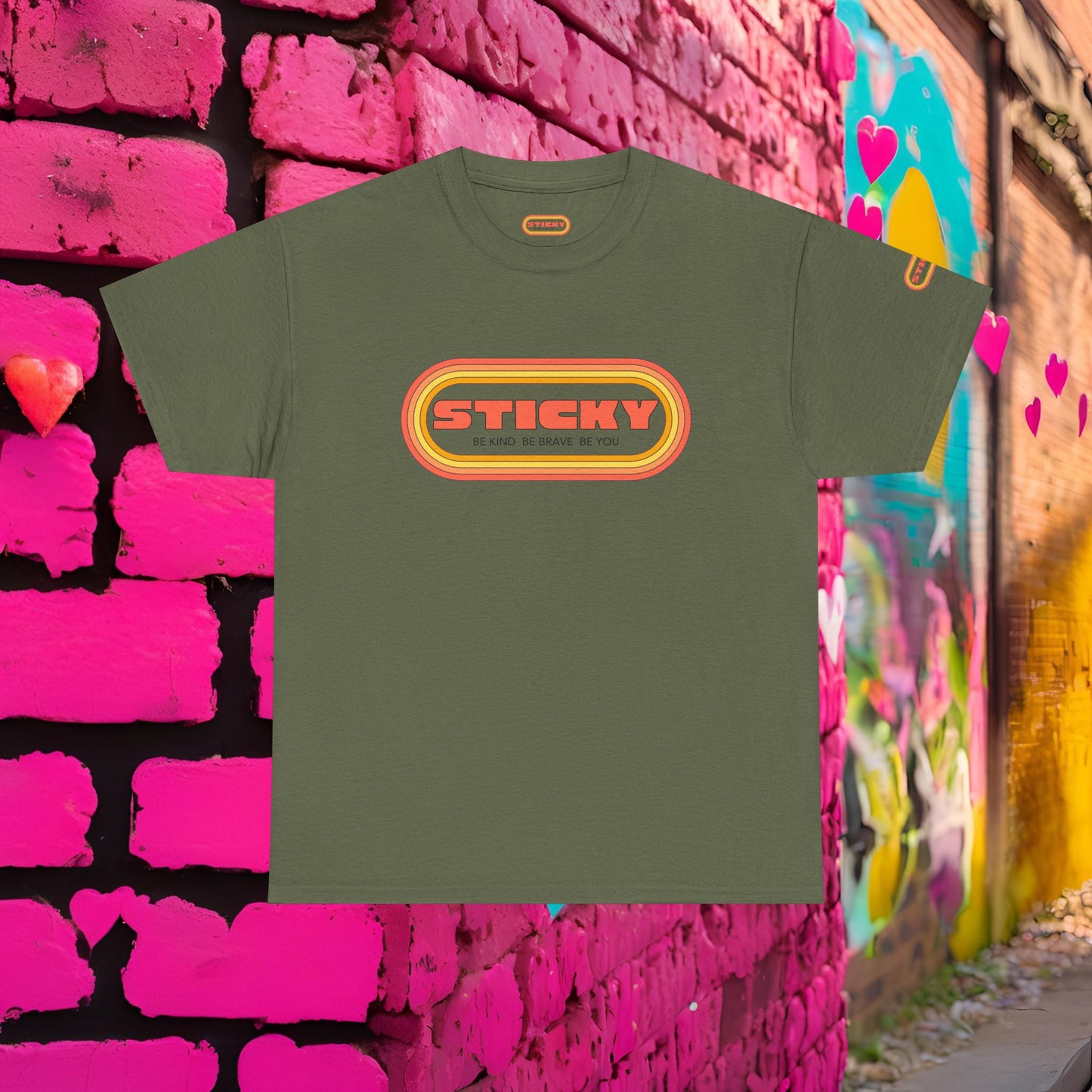 Retro 'Sticky' Logo Tee — Vintage 70's Graphic T-Shirt