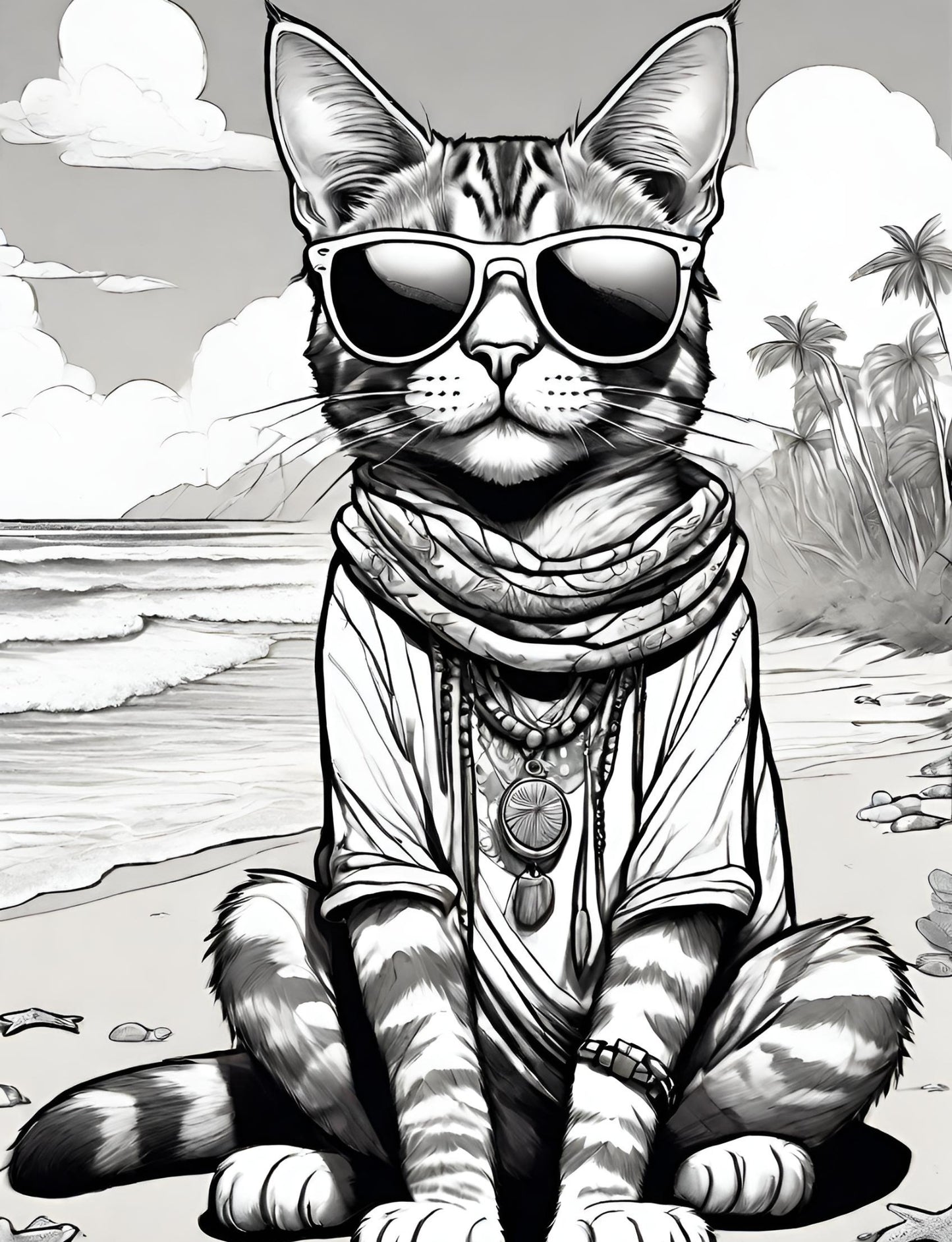 Sticky the Kitty - Beachcomber Sticky Coloring Book (It's really for you, parents!)