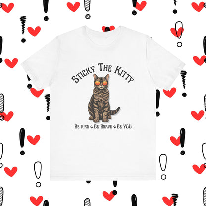 Stick-man Be Kind, Be  Brave, Be YOU - Super Soft Unisex Jersey Short Sleeve Tee