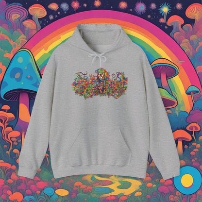 Hippie Sticky Flower 2 - Unisex Heavy Blend™ Hooded Sweatshirt