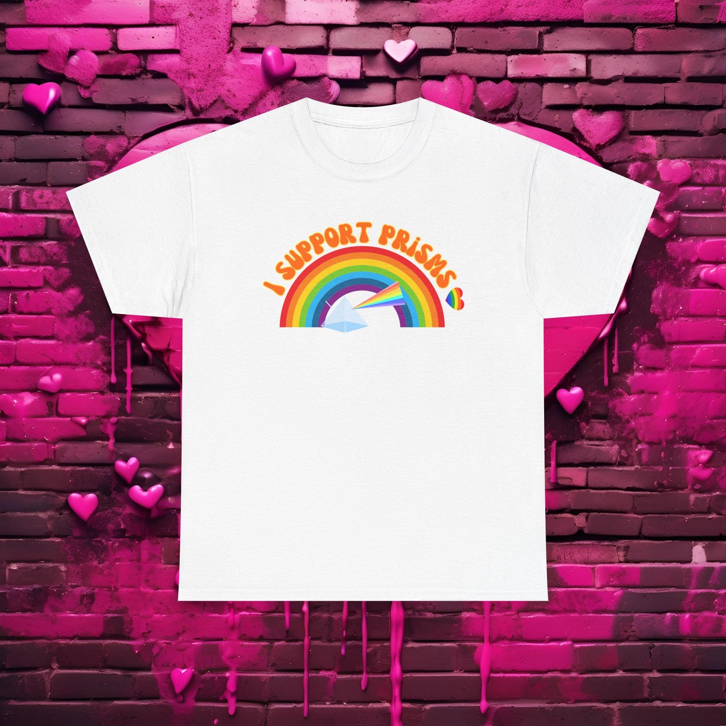 I Support Prisms Rainbow Tee — Science Graphic T-Shirt
