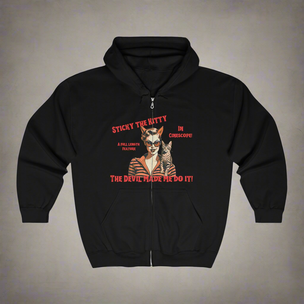 Devil Made Me Do It Zip Hoodie - Unisex Heavy Blend™ Full Zip